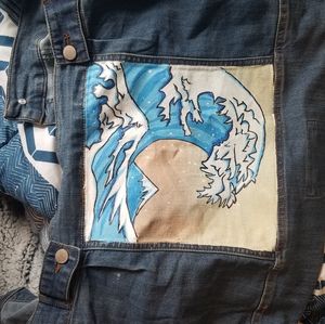 Painted jean jacket